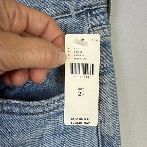NWT Agolde Riley High Rise Straight Crop Jeans in Bitter Size 29 Cotton Stretch - Picture 16 of 16